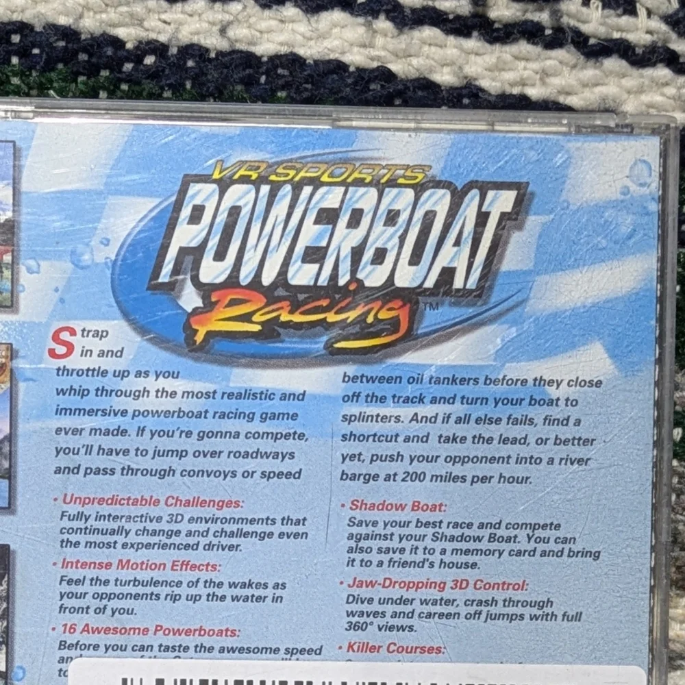 VR Sports POWERBOAT RACING | Sony Playstation 1 | Complete In Box | GC - Picture 4 of 4